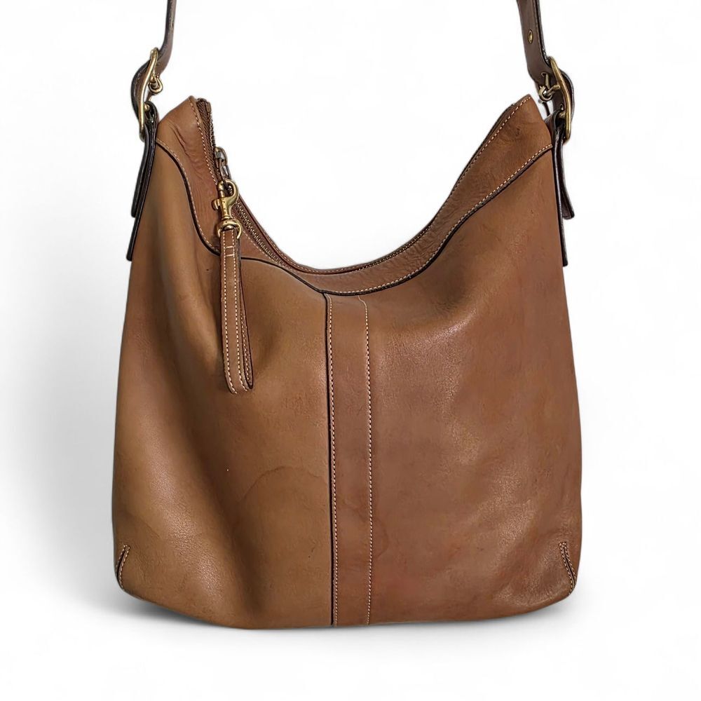 Vintage Coach #9325 'Retro Medium Slim Duffel Sac' Tan